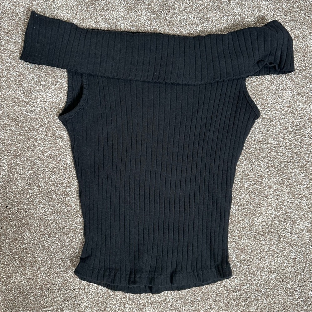 Heart Hips Charcoal Ribbed Top